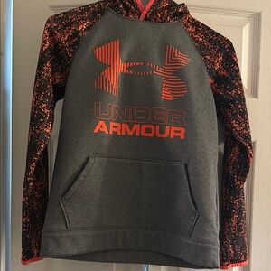 Under Armour Charcoal and Neon Orange Sweatshirt